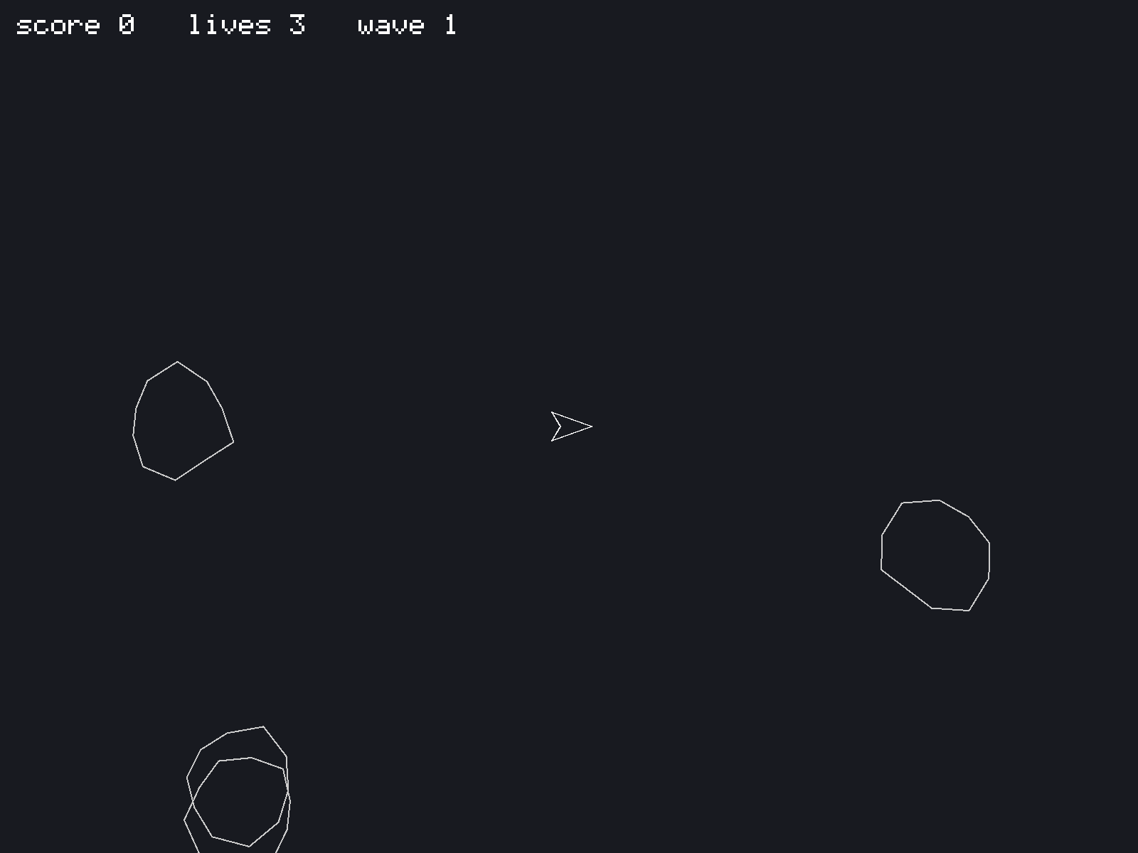 Asteroids screenshot