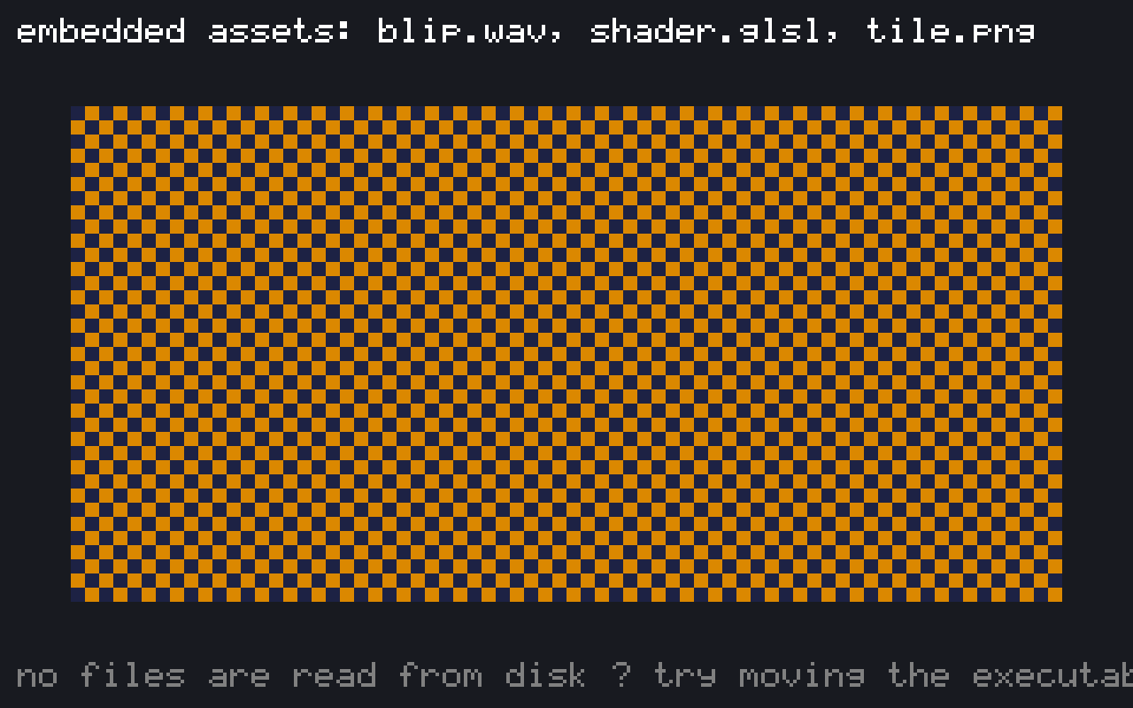 Embedded assets screenshot